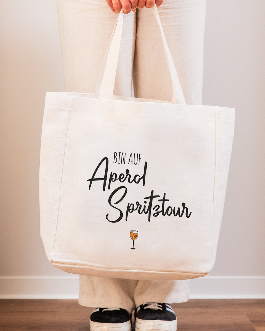 Motiv: Bin auf Aperol Spritztour - VS" Stofftasche