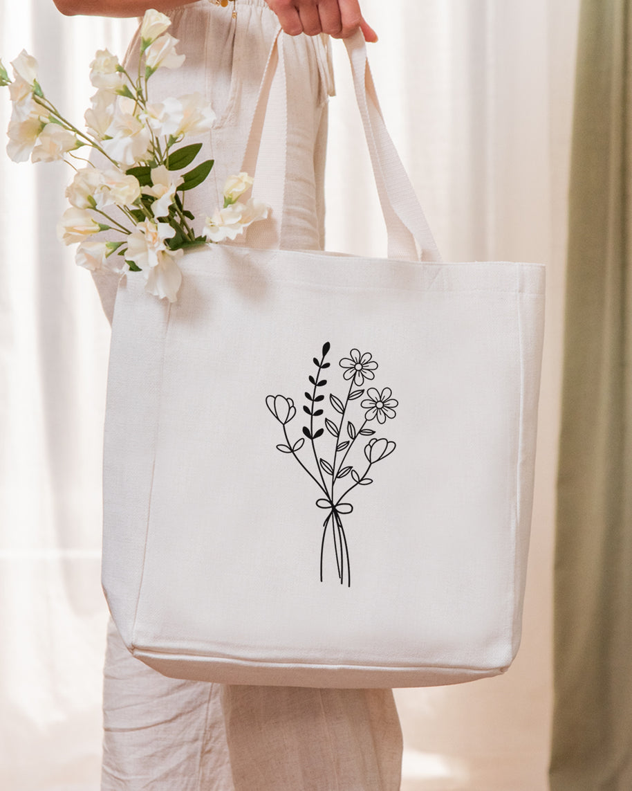 Motiv: Blumen Bouquet No.2 - VS" Stofftasche