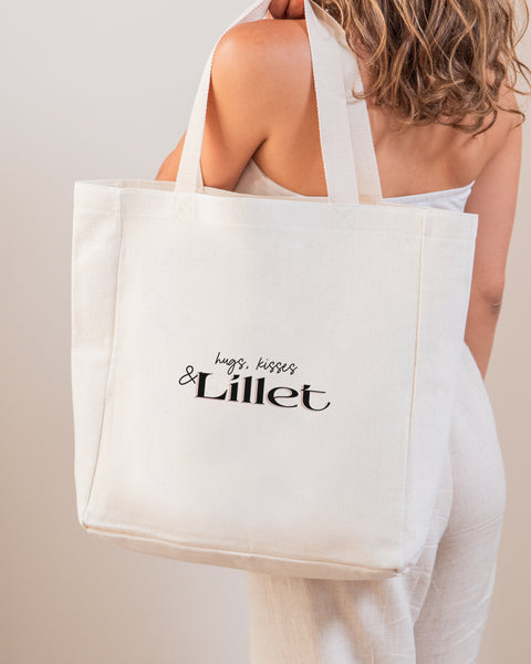 Motiv: Hugs, Kisses and Lillet - VS" Stofftasche Stofftasche Lieblingsmensch®