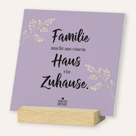 Familie - Karten im Holzaufsteller