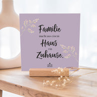 Familie - Karten im Holzaufsteller