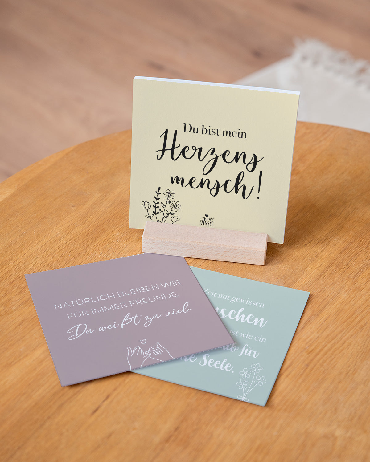 Herzensmensch - Karten im Holzaufsteller Karten im Holzaufsteller Lieblingsmensch®