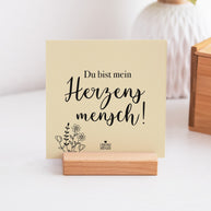 Herzensmensch - Karten im Holzaufsteller