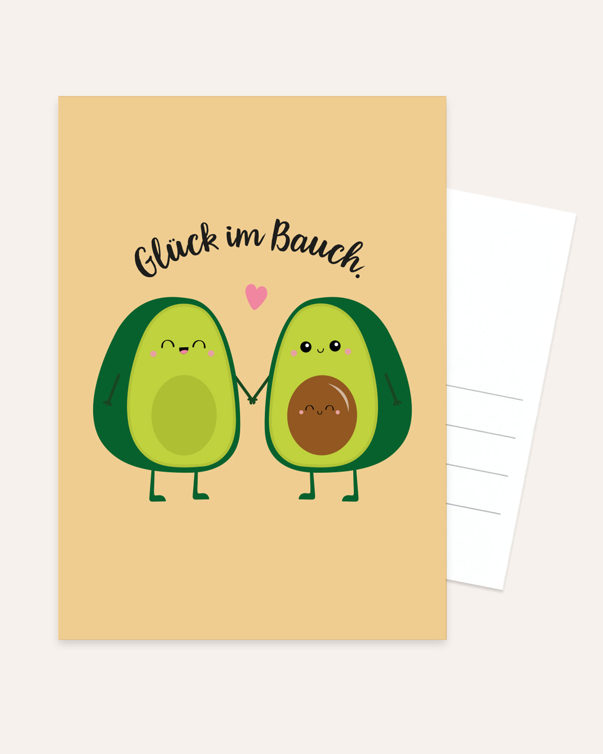 Glück im Bauch - Postkarte Postkarte Lieblingsmensch®