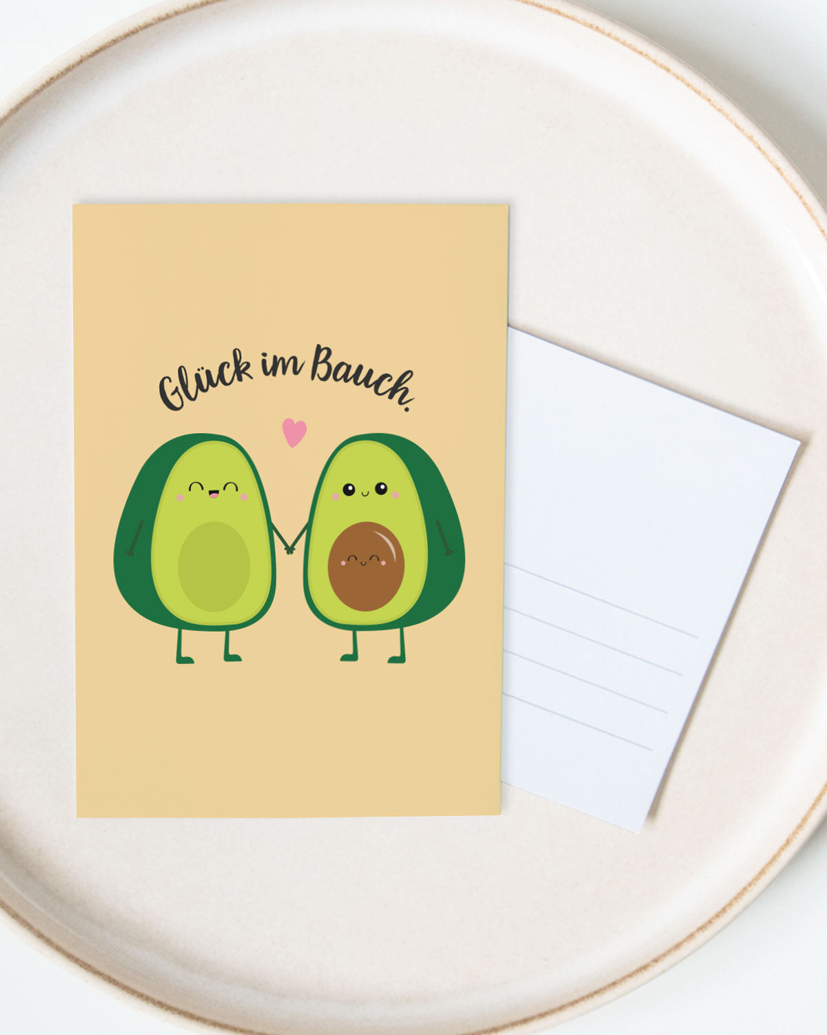 Glück im Bauch - Postkarte Postkarte Lieblingsmensch®