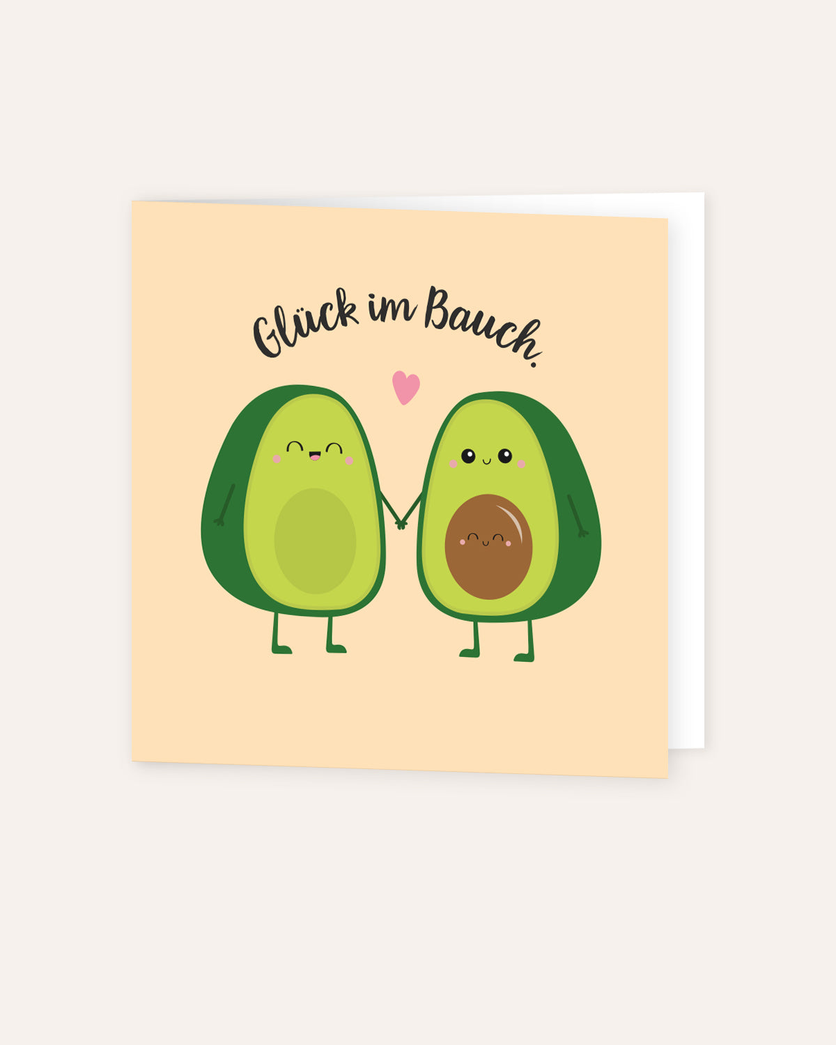 Glück im Bauch - Grußkarte Grußkarte Lieblingsmensch®