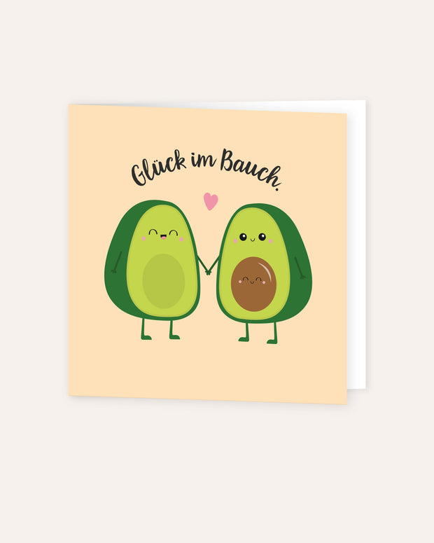 Glück im Bauch - Grußkarte