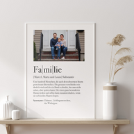Definition Familie - Foto-Poster