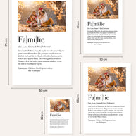 Definition Familie - Foto-Poster