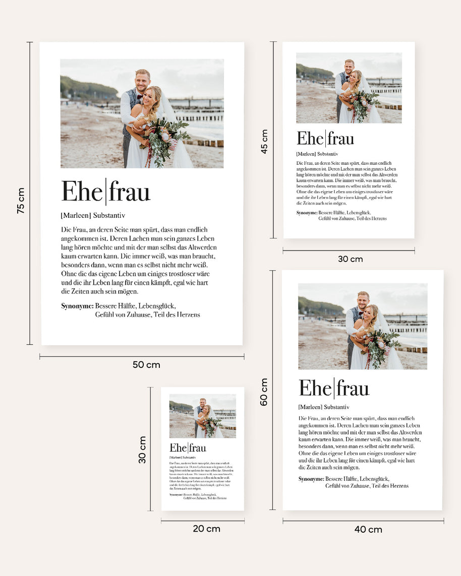Definition Ehefrau -  Foto-Poster