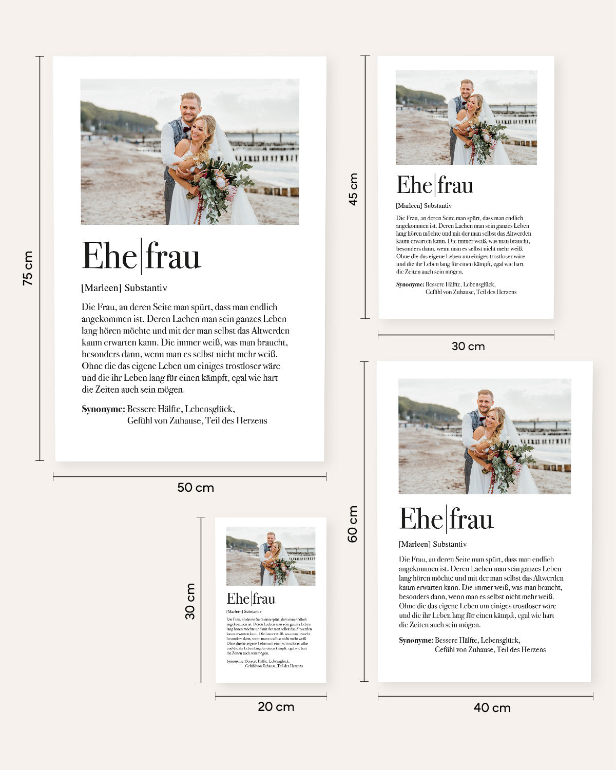 Definition Ehefrau - Foto-Poster Poster Lieblingsmensch®