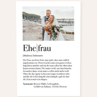 Definition Ehefrau -  Foto-Poster