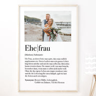 Definition Ehefrau -  Foto-Poster