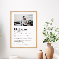 Fotoposter Ehemann Definition Personalisierbar