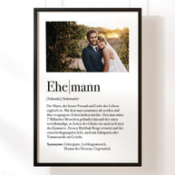 Definition Ehemann - Foto-Poster