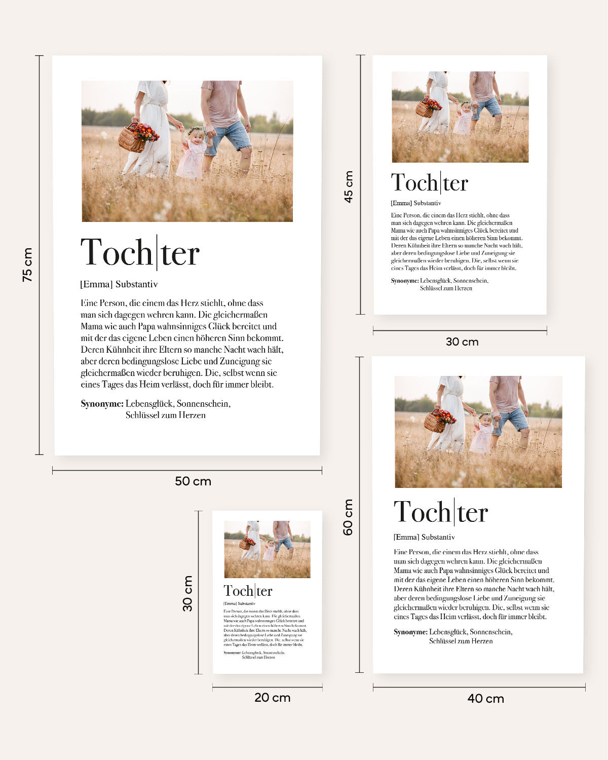 Definition Tochter - Foto-Poster Poster Lieblingsmensch®