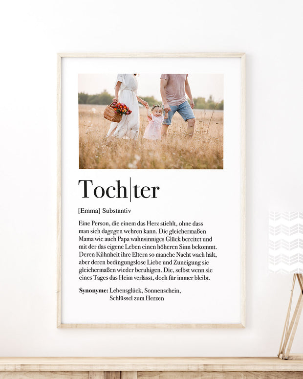 Definition Tochter - Foto-Poster