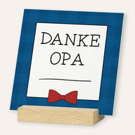 Danke Opa - Karten im Holzaufsteller
