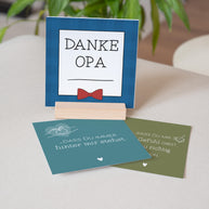 Danke Opa - Karten im Holzaufsteller
