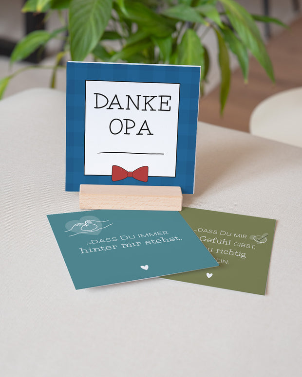 Danke Opa - Karten im Holzaufsteller Karten im Holzaufsteller Lieblingsmensch®