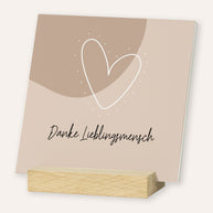 Danke Lieblingsmensch - Karten im Holzaufsteller