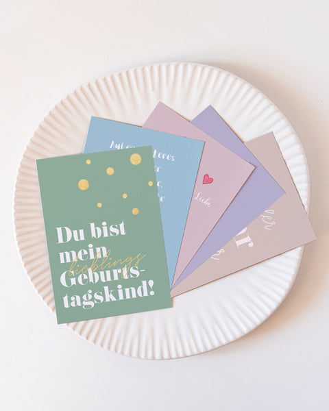 Geburtstagswünsche - 10er Postkarten-Set Postkarten-Set Lieblingsmensch®
