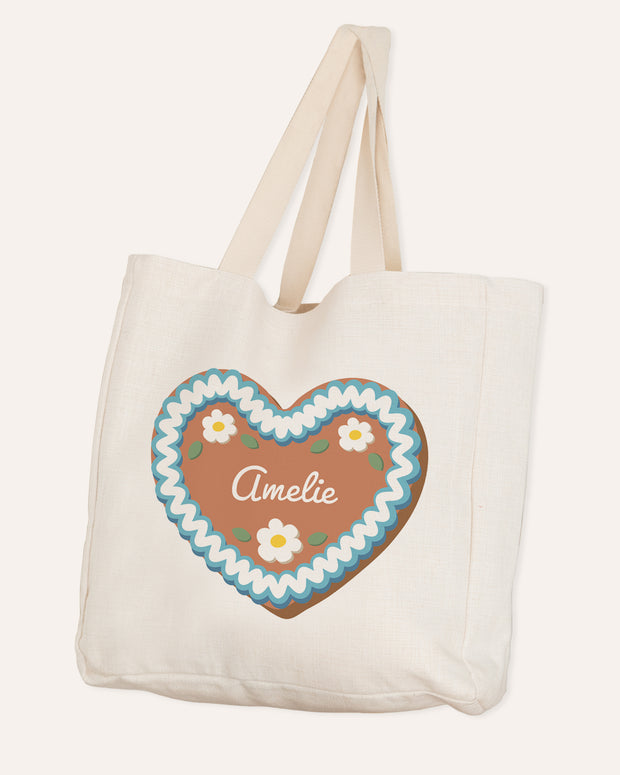 Motiv: Lebkuchenherz - VS" Stofftasche Stofftasche lalelove