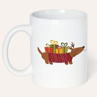 Motiv: Weihnachtstasse Hund - Tasse