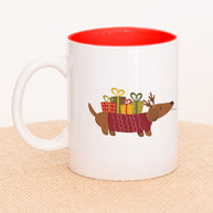 Motiv: Weihnachtstasse Hund - Tasse
