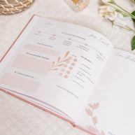 Gästebuch Hochzeit Aufdruck Blumen Beige