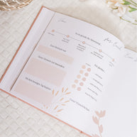 Gästebuch Hochzeit Aufdruck Blumen Beige
