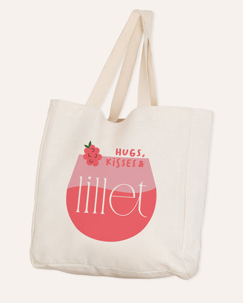 Motiv: Hugs, Kisses & Lillet - VS" Stofftasche Stofftasche Lieblingsmensch®