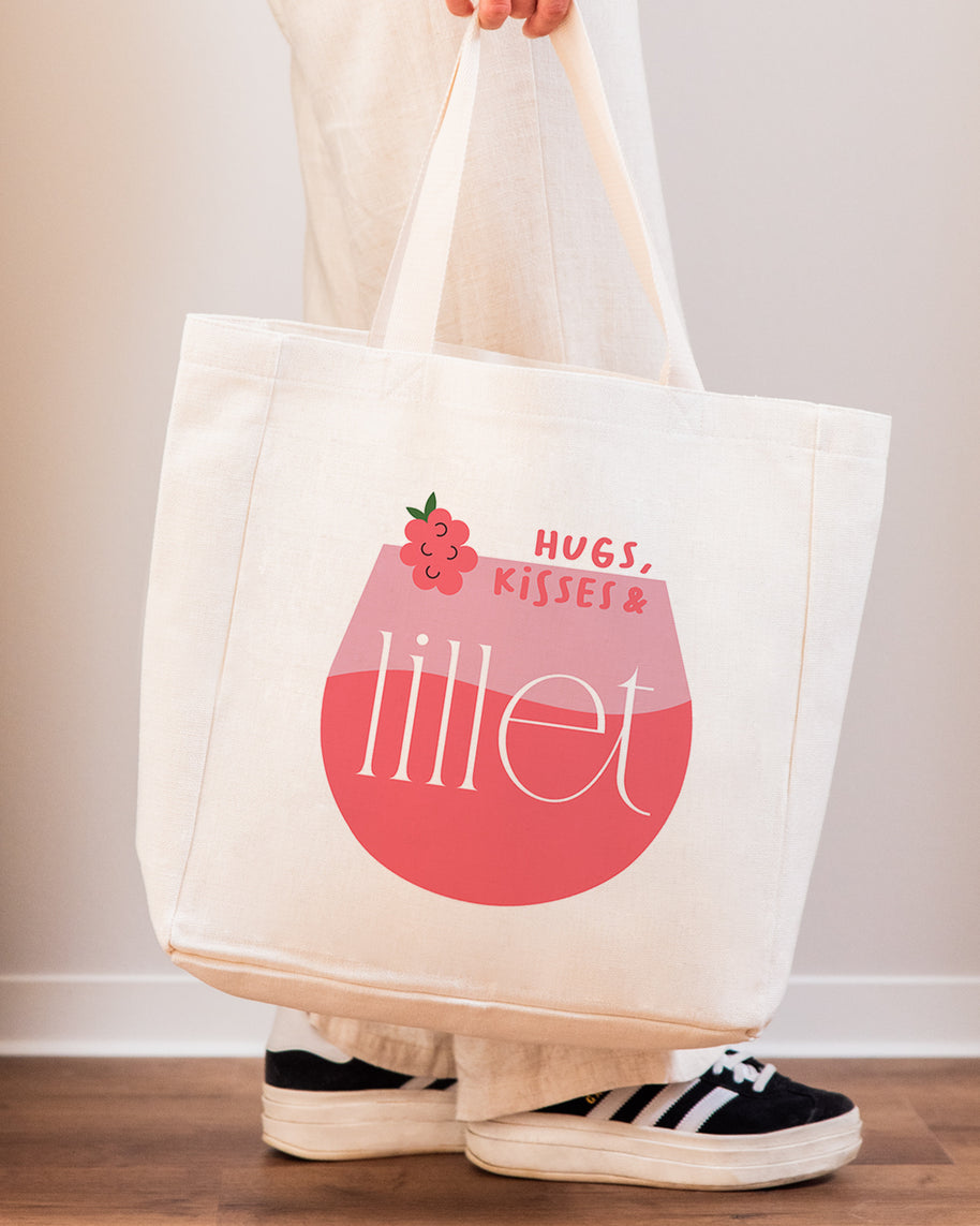 Motiv: Hugs, Kisses & Lillet - VS" Stofftasche