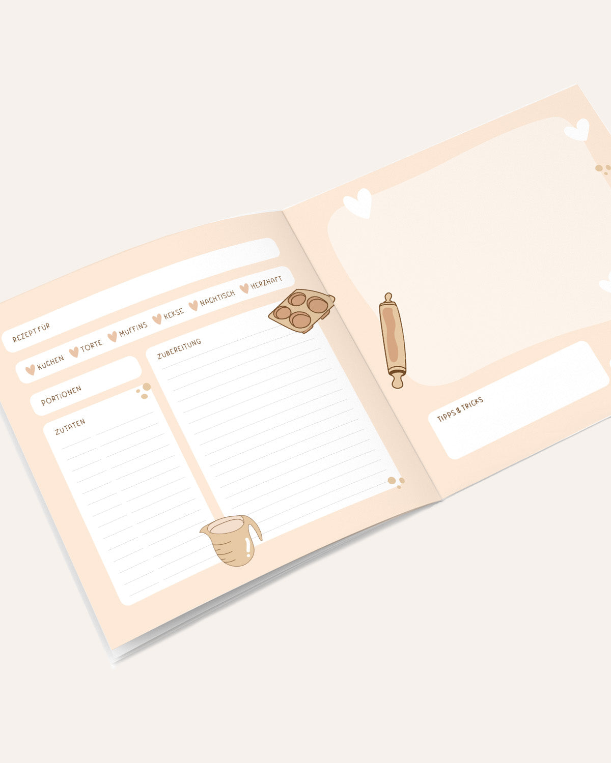 Meine Backrezepte - Rezeptbuch Planer & Bücher Lieblingsmensch®