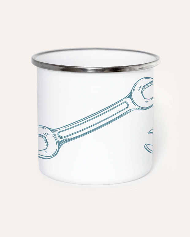 In der Garage - Emaille Tasse Tasse Lieblingsmensch®