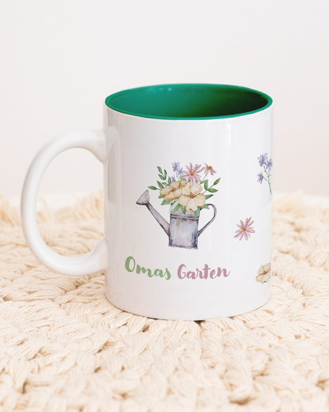 Omas Garten - Tasse Dunkelgrün Tasse Lieblingsmensch®