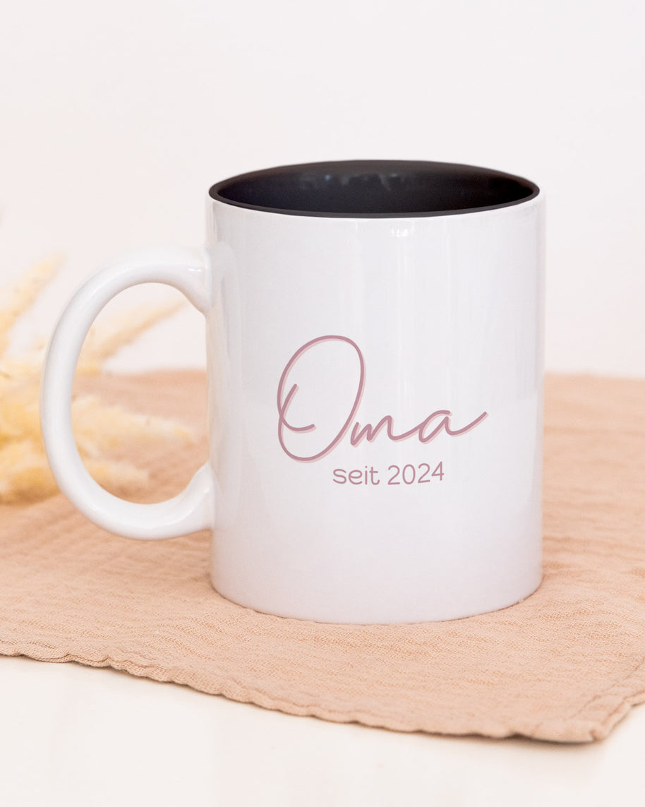 Oma seit - Tasse Schwarz Tasse Lieblingsmensch®