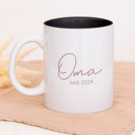 Oma seit - Tasse Schwarz Tasse Lieblingsmensch®