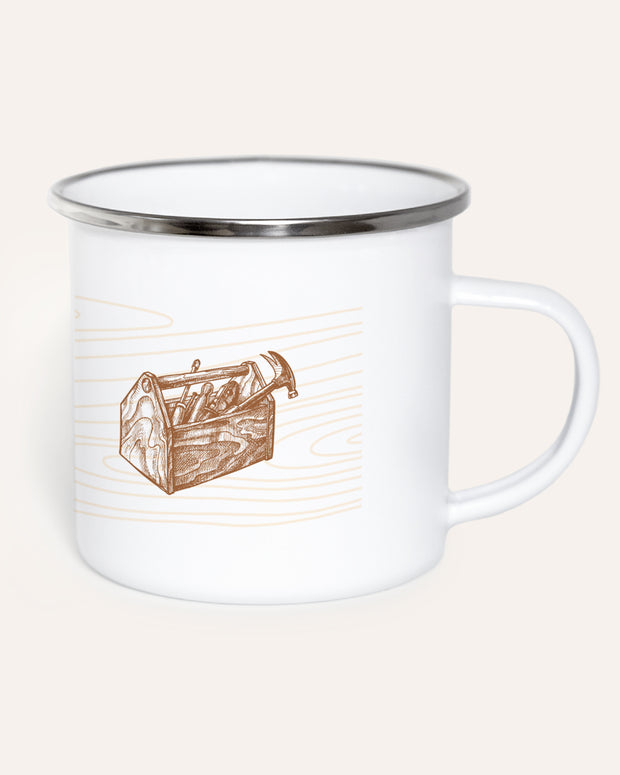 Ich kam, sah und sägte - Emaille Tasse Tasse Lieblingsmensch®