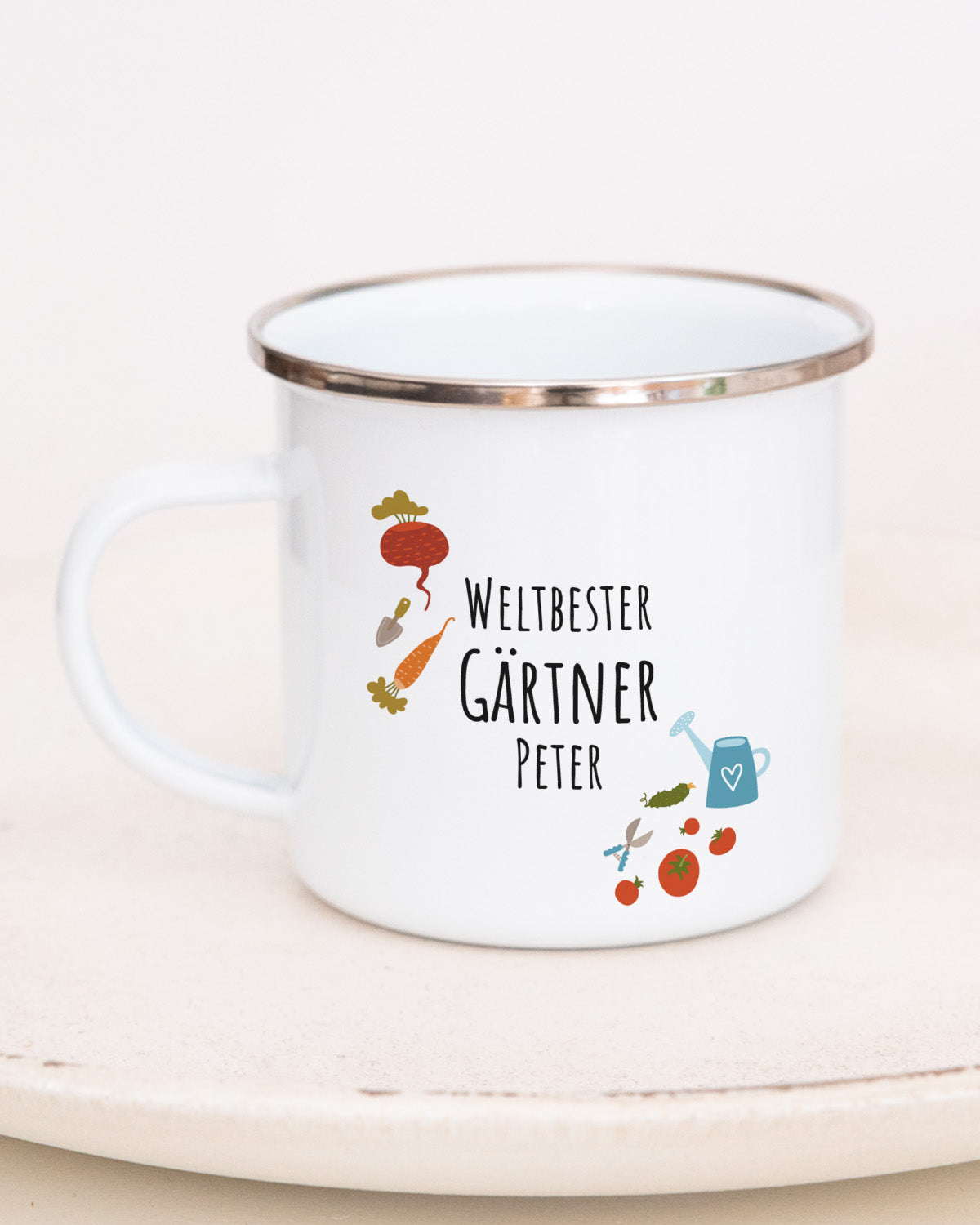 Weltbester Gärtner - Emaille Tasse Tasse Lieblingsmensch®