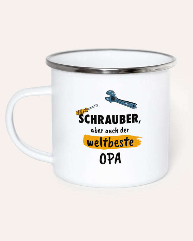 Weltbeste Opa - Emaille Tasse Tasse Lieblingsmensch®