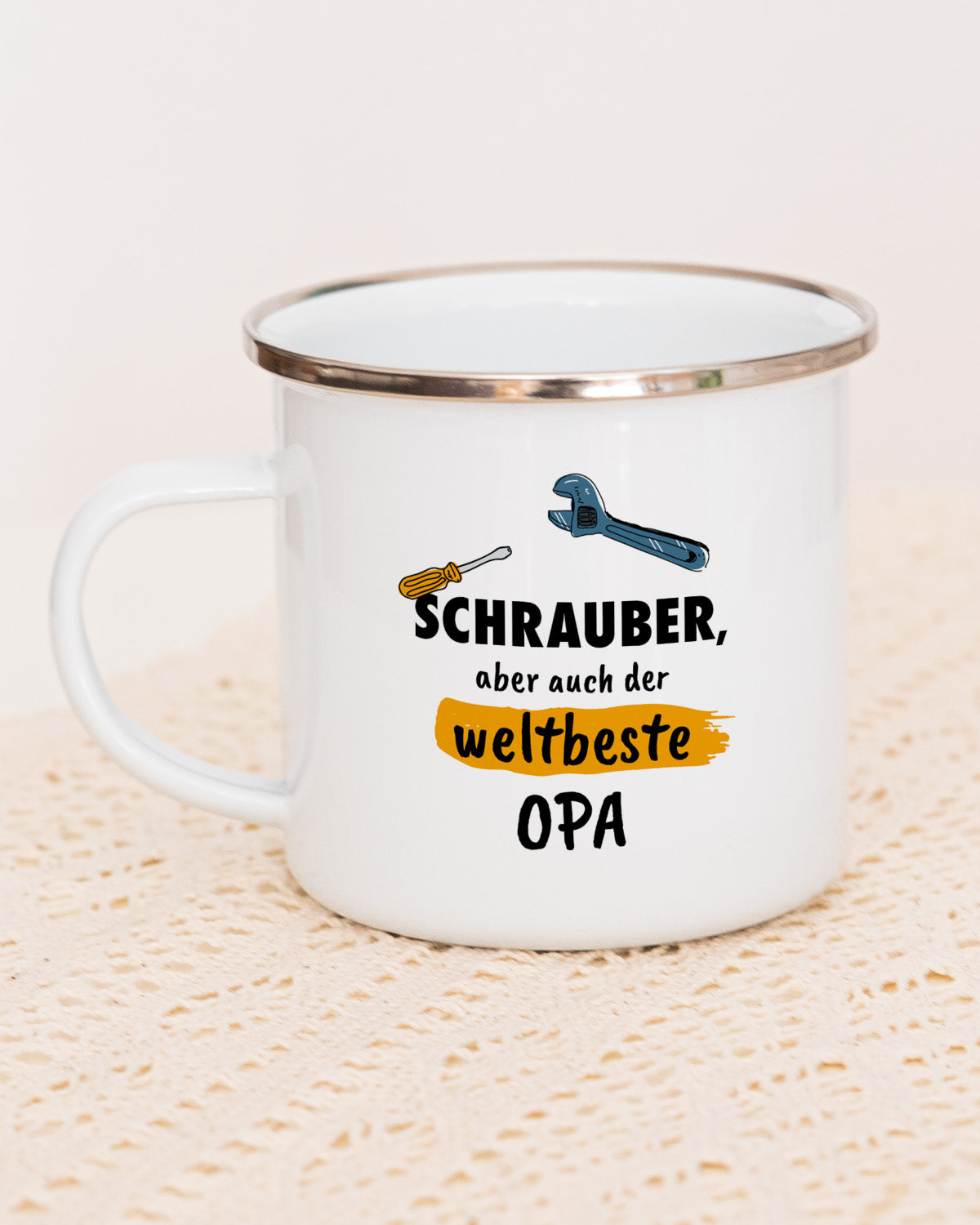 Weltbeste Opa - Emaille Tasse Tasse Lieblingsmensch®