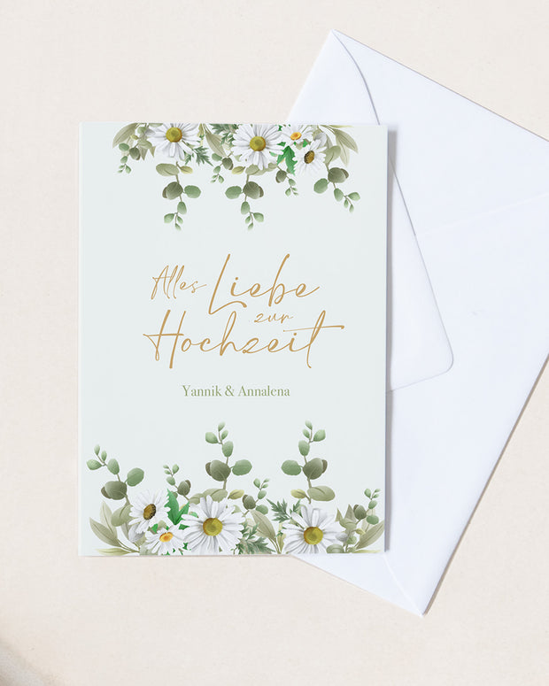 Alles Liebe zur Hochzeit - Grußkarte