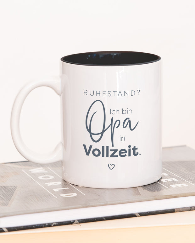 Opa in Vollzeit - VS" Tasse Schwarz Tasse Lieblingsmensch®