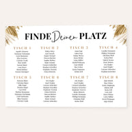 Boho - Sitzplan zur Hochzeit - Poster Poster Lieblingsmensch®