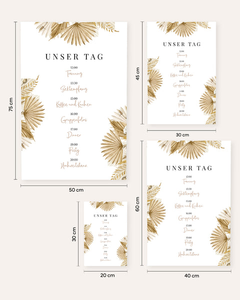 Boho - Tagesablauf der Hochzeit - Poster Poster Lieblingsmensch®