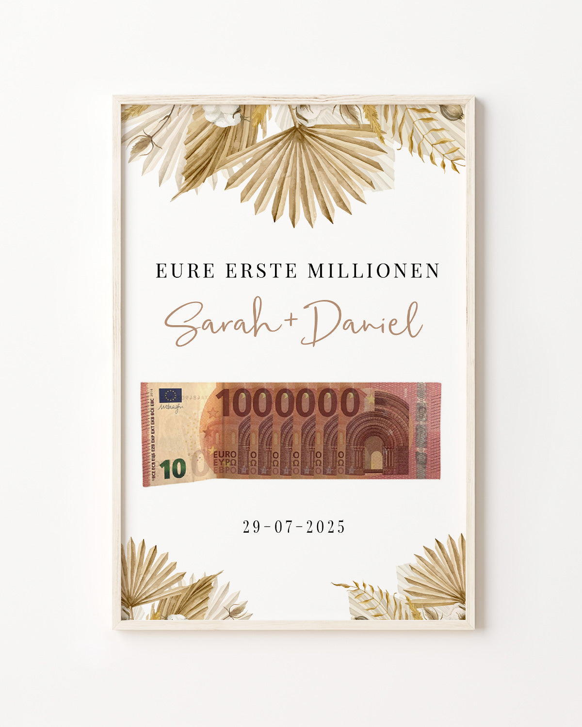 Erste Million - Geldgeschenk zur Hochzeit Poster Lieblingsmensch®