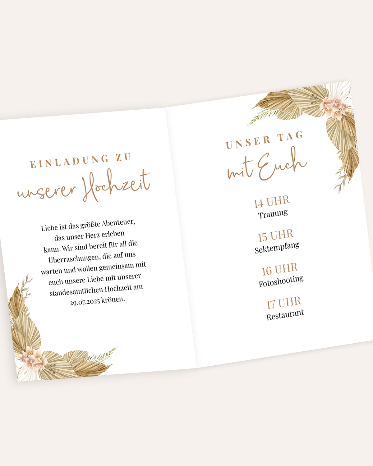 Boho - Einladungskarte zur Hochzeit Grußkarte Lieblingsmensch®