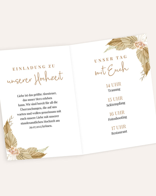 Boho - Einladungskarte zur Hochzeit Grußkarte Lieblingsmensch®