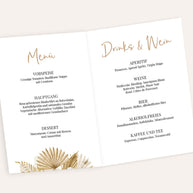 Boho - Menükarte zur Hochzeit Grußkarte Lieblingsmensch®